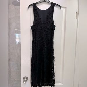 BEBE Black Lace Dress - Small